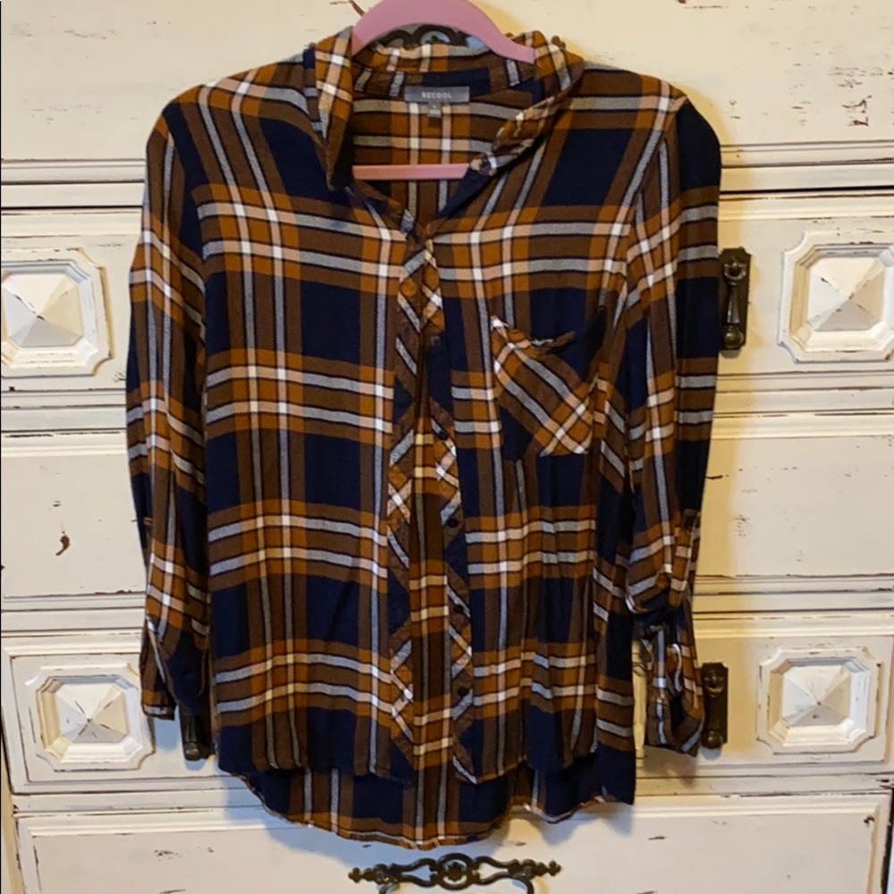 Plaid button down